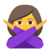 🙅‍♀️ woman gesturing NO display on JoyPixels